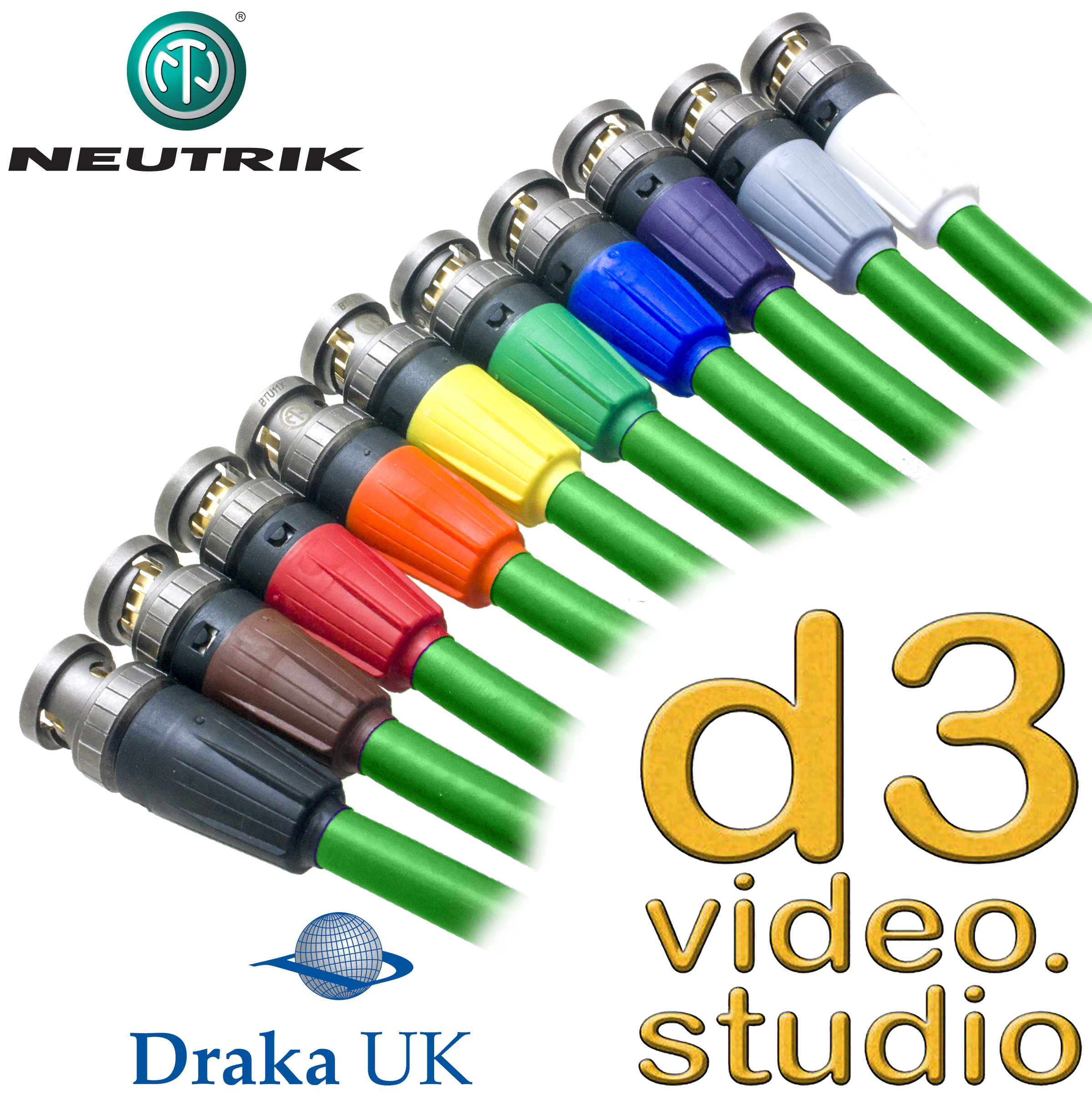 12G Ultra HD 4K SDI Digital Video Draka Ultra HD Pro 100 Neutrik UHD BNC plugs 